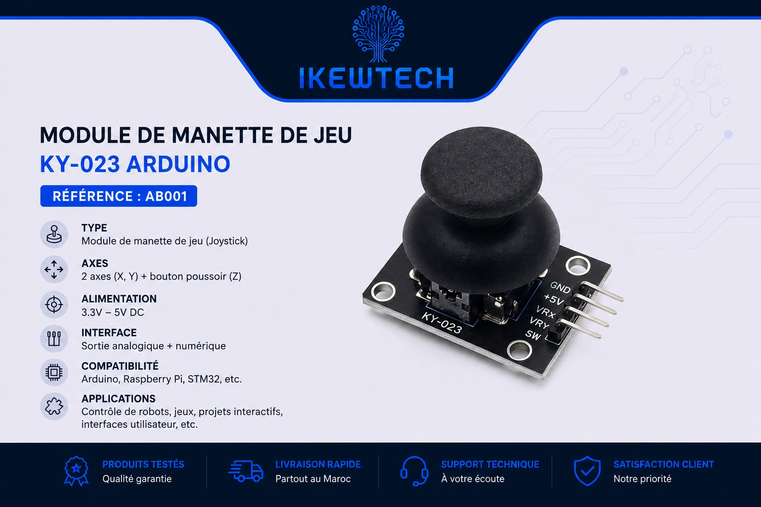 Module de manette de jeu KY-023 Arduino