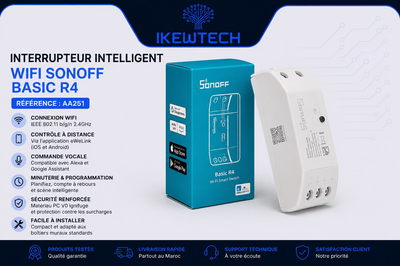 Interrupteur intelligent WiFi SONOFF Basic R4