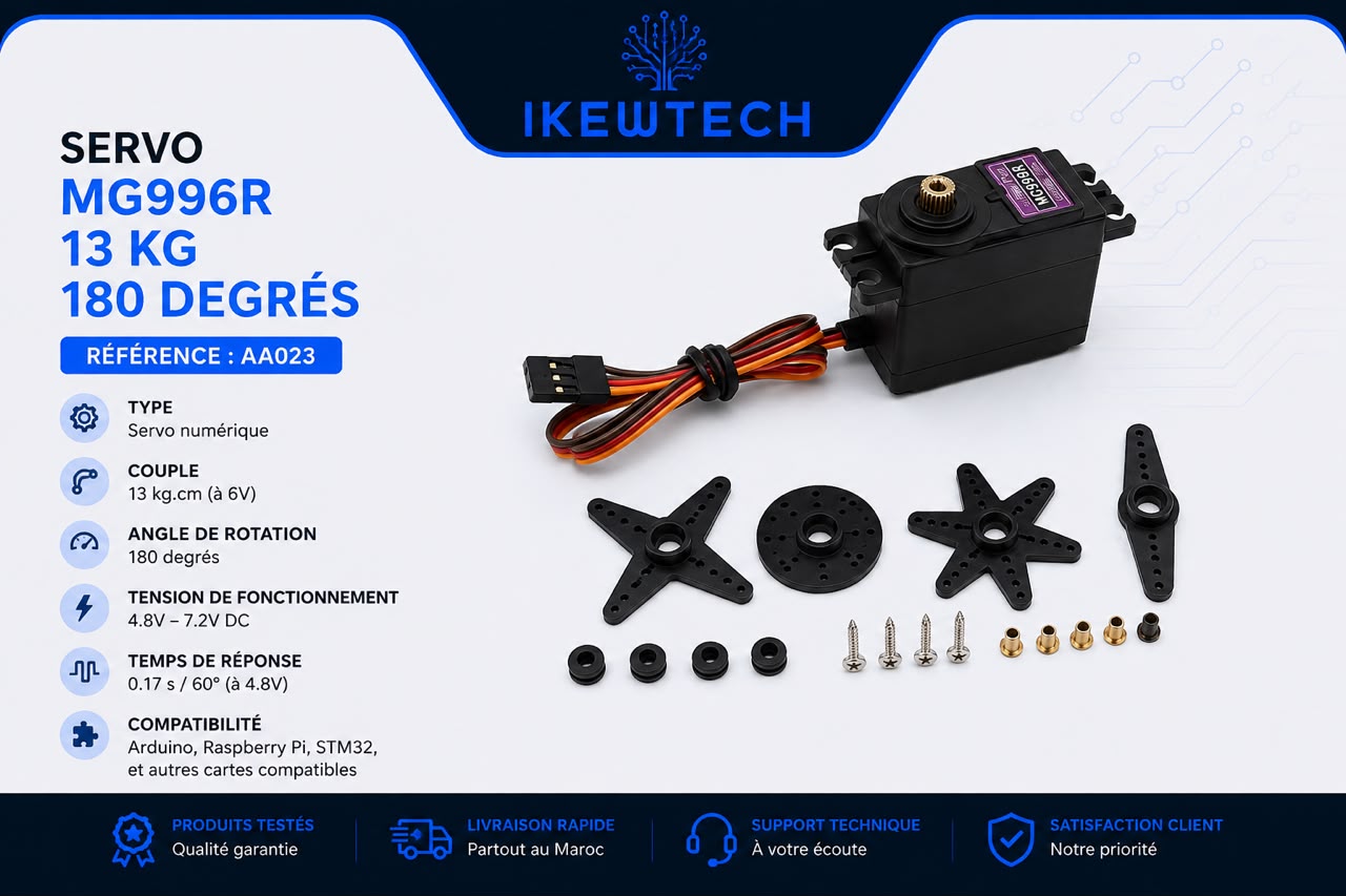 Servo MG996R 13kg 180 degrés