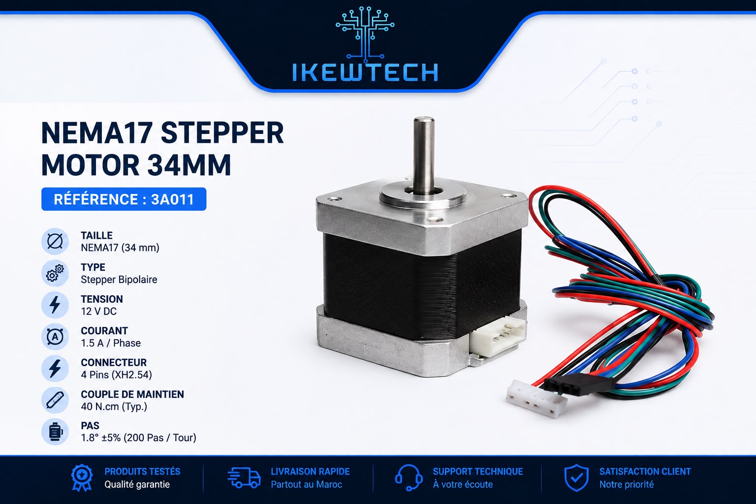 NEMA17 Stepper Motor 34mm