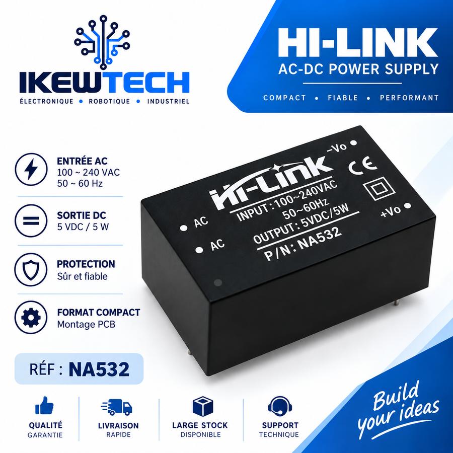 Module d'alimentation Ac-dc HLK-5M05 220V vers 5V