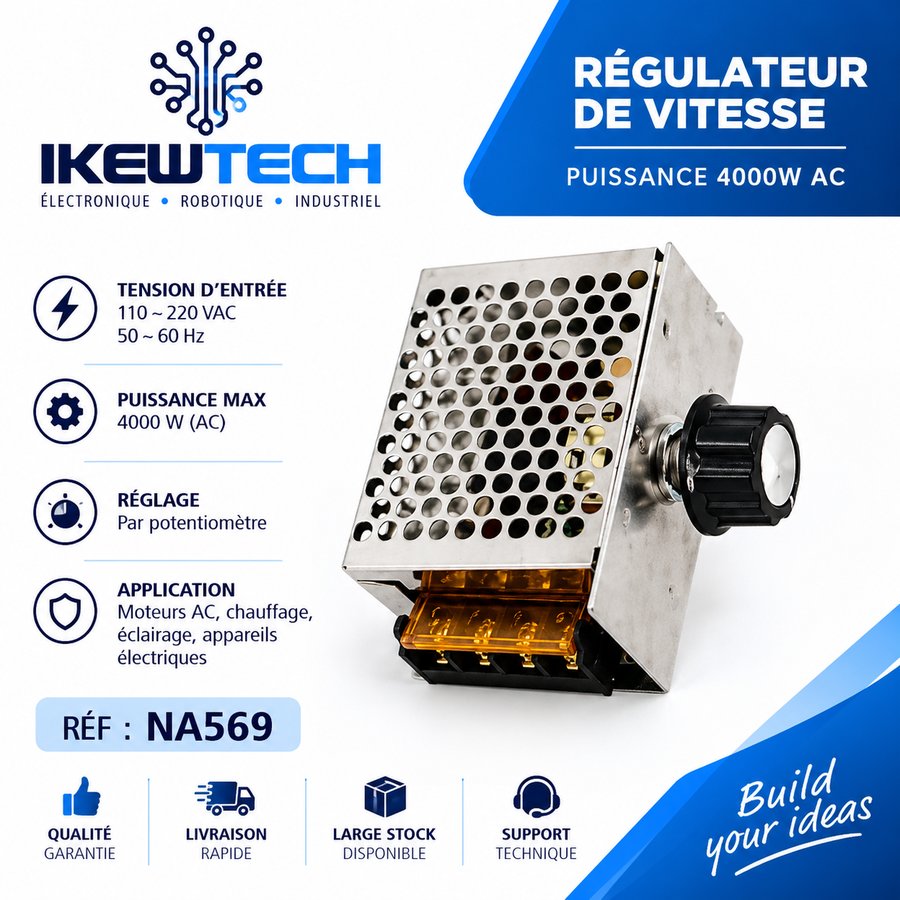 Régulateur électronique à thyristors haute puissance 4000W AC