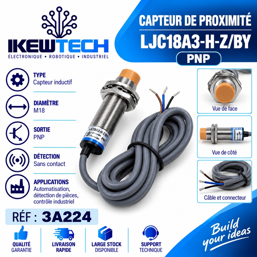 Capteur de proximité LJC18A3-H-Z/BY PNP